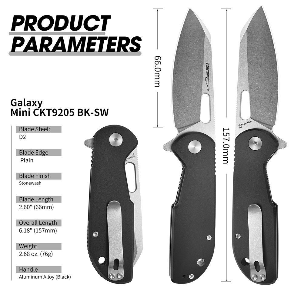 Edc Concealed Carry Knife - Cuchillo plegable TONIFE Galaxy Mini CKT9205